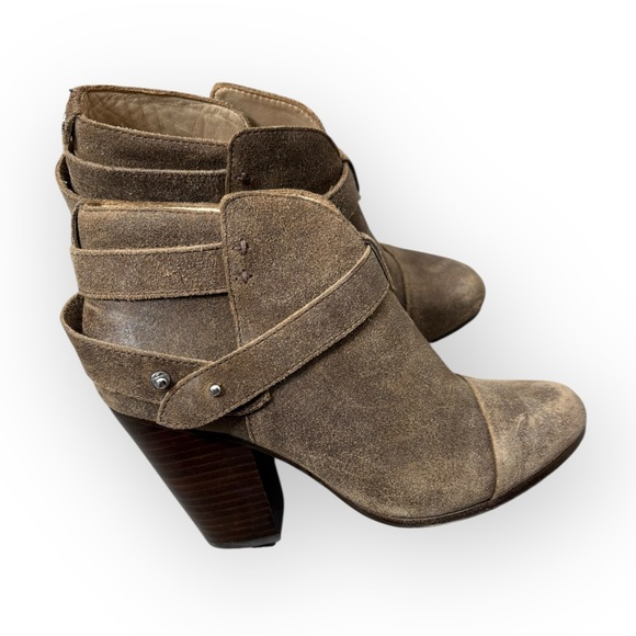 Rag & Bone Harrow Ankle Booties Heeled Boots Size 37.5 7.5 - Picture 1 of 8